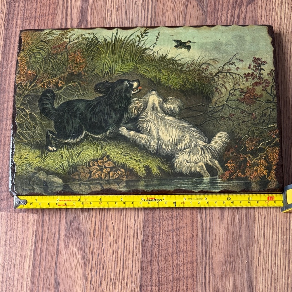 Vintage decoupage Currier & Ived Flushing A Woodcock - Picture 3 of 4
